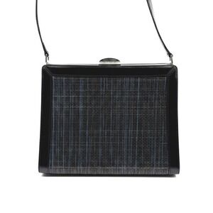 Roberta di Camerino Large Woven Black Authentic Certified Italy Luxury Frame Bag